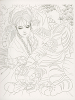 Folk tales and girls. Coloring book