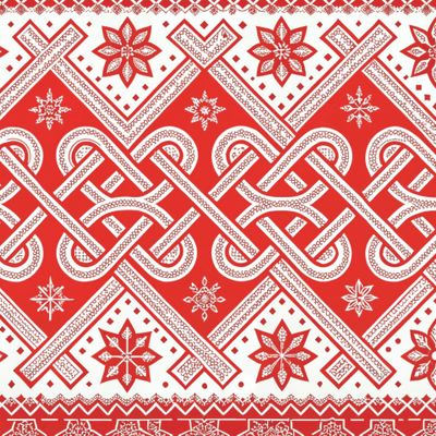 славянский красно-белый орнамент, узор