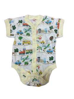 Боди короткий рукав на кнопках швы наружу из кулирки (100% хлопок) на рост 62 см