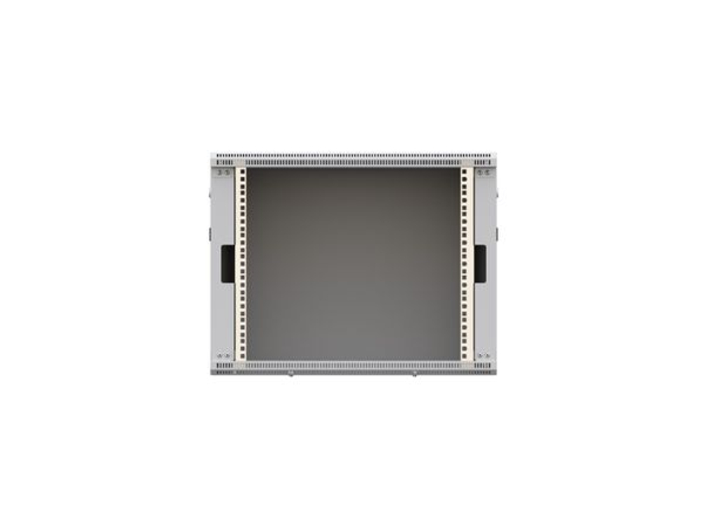 Шкаф настенный 19" TERACOM PRO 9U 600x450 мм дверь стеклянная с замком-ручкой серый