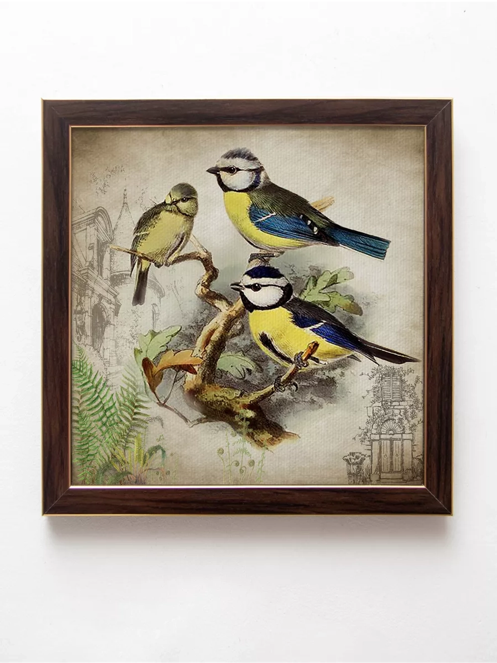 Картина на стену интерьерная на хосте 22,5*22,5 см