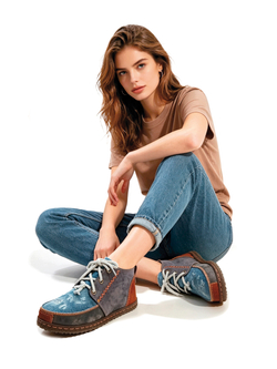 Ботинки кожаные "Denim Grunge"