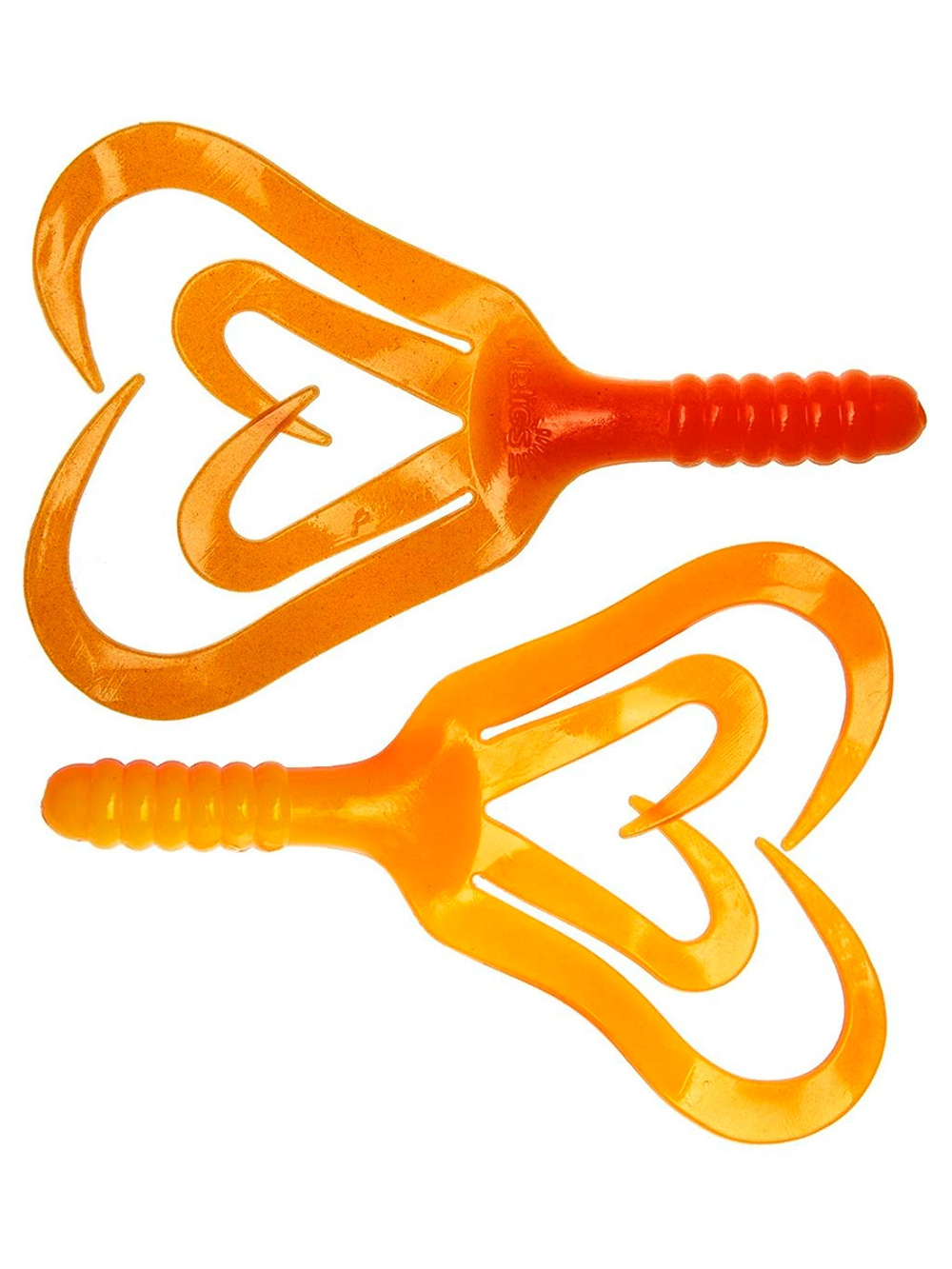 Твистер несъедобный Helios Credo Four tail 3,35"/8,5 см Phosphorus 30шт. (HS-20-041-N-30)