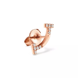 Серьги из розового золота 18k с бриллиантами 💠Tiffany, T Smile New