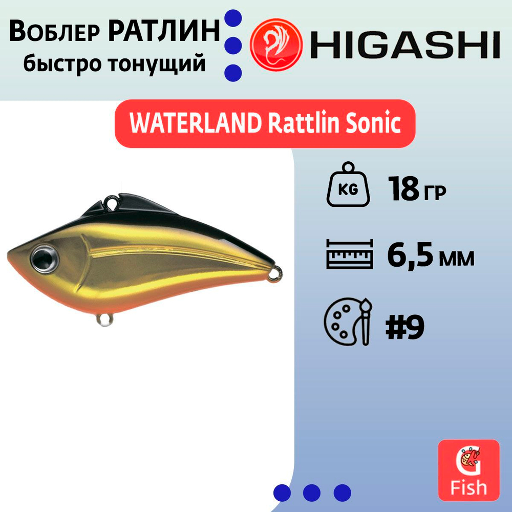 Раттлин WATERLAND Rattlin Sonic 18гр #6, 6,5см, Быстро тонущий (Fast sinking)