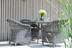 "Равенна" плетеное кресло из искусственного ротанга, цвет графит