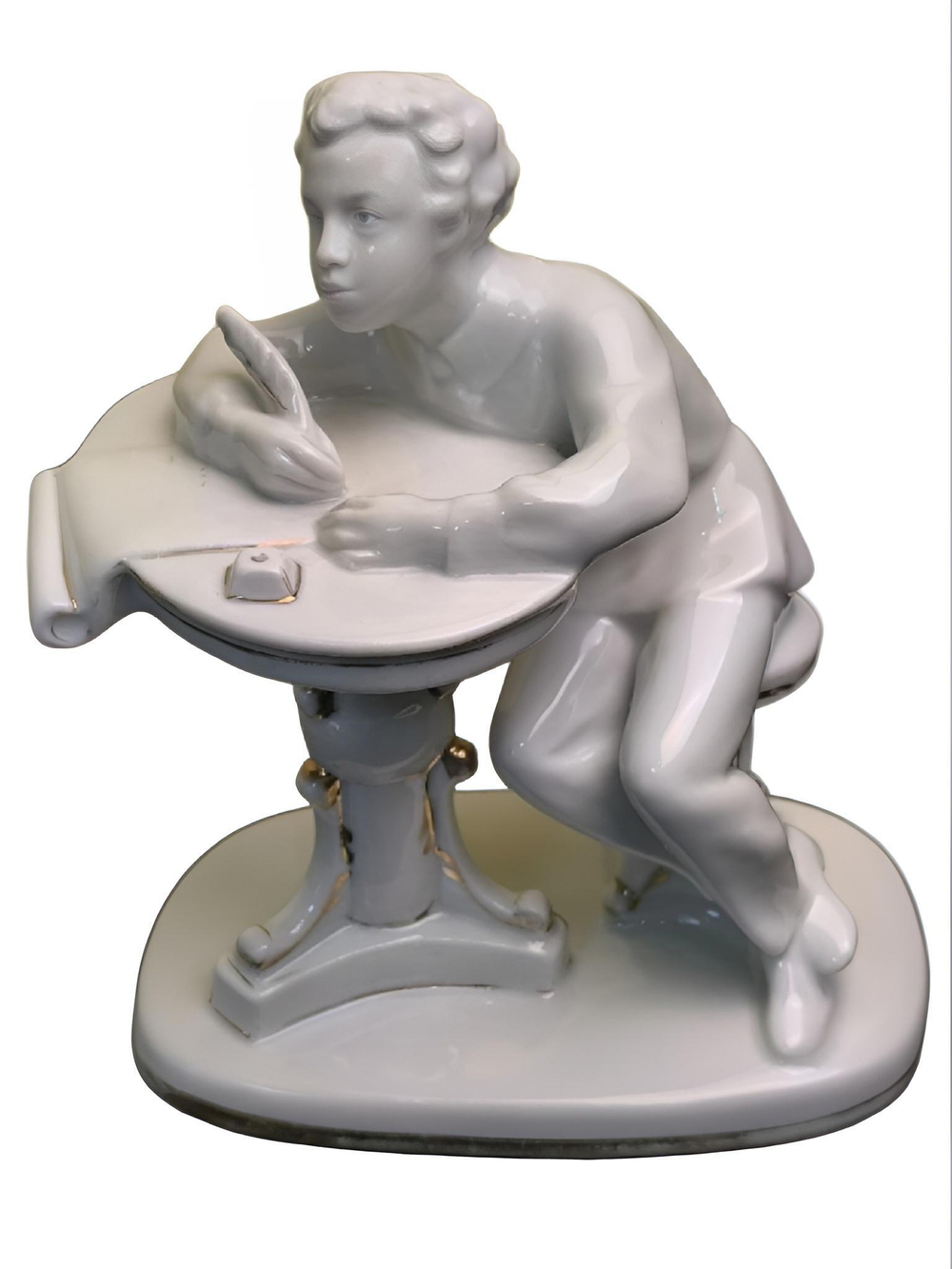 Фарфоровая статуэтка "Юный Пушкин", ЛФЗ, 1960 - 1970 гг.