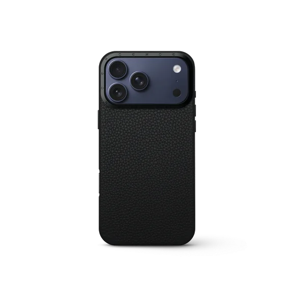 Чехол для iPhone 17 - Зернистая кожа - чёрный