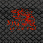 Ковры SCANIA 5 серии Р (автомат) (экокожа, черный, красный кант, красная вышивка)