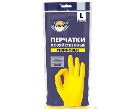 Перчатки резиновые AVIORA. в ассортименте (12/120пар)