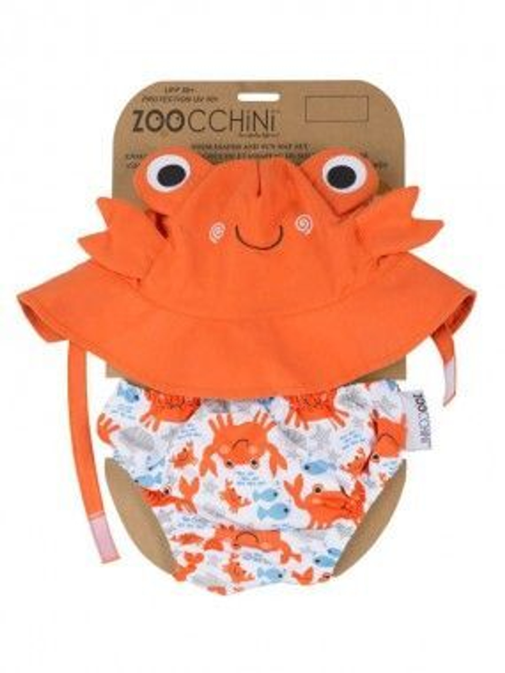 Подгузник для плавания и солнцезащитная панамка в наборе Zoocchini Крабик