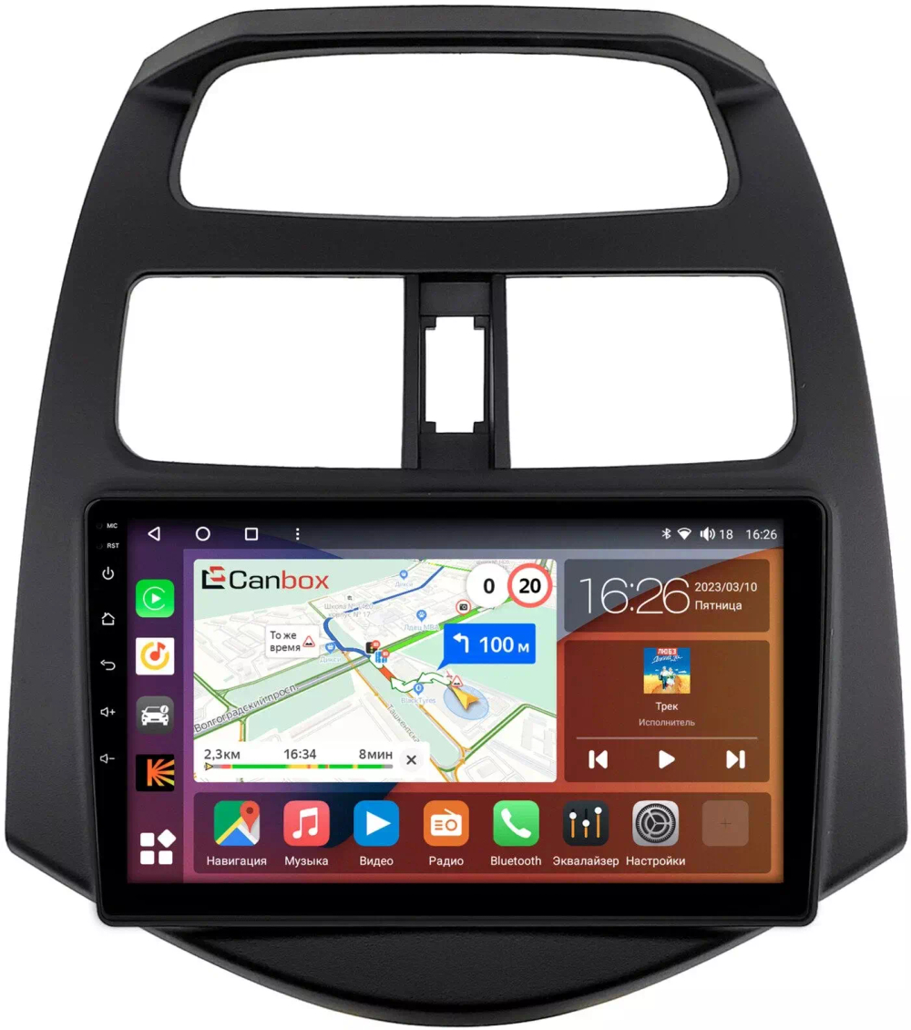 Магнитола для Chevrolet Spark M300 2009-2025+, Ravon R2 - Canbox 9-180 Qled, Android 10, ТОП процессор, SIM-слот