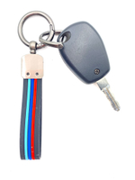 Брелок для ключей с эмблемой Mercedes (резина, полоски)