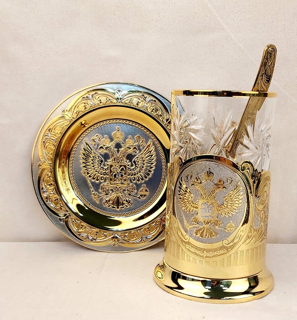 Чайный набор  с блюдцем "Герб"