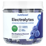 Nutricost, Электролиты, улучшенный комплекс для увлажнения, голубая малина, 40 пакетиков по 4 г (0,14 унции)