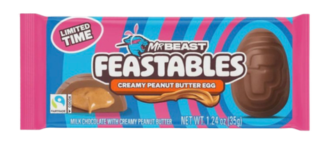Шоколадное яйцо Feastables Mr. Beast с арахисовым маслом