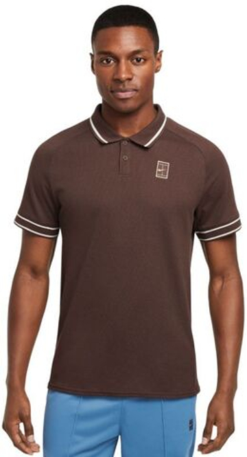 Мужское теннисное поло Nike Court Heritage Tennis - Коричневый
