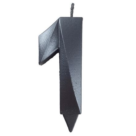 Свечи-цифры "Грань Черный жемчуг" 7 см (от 0 до 9)