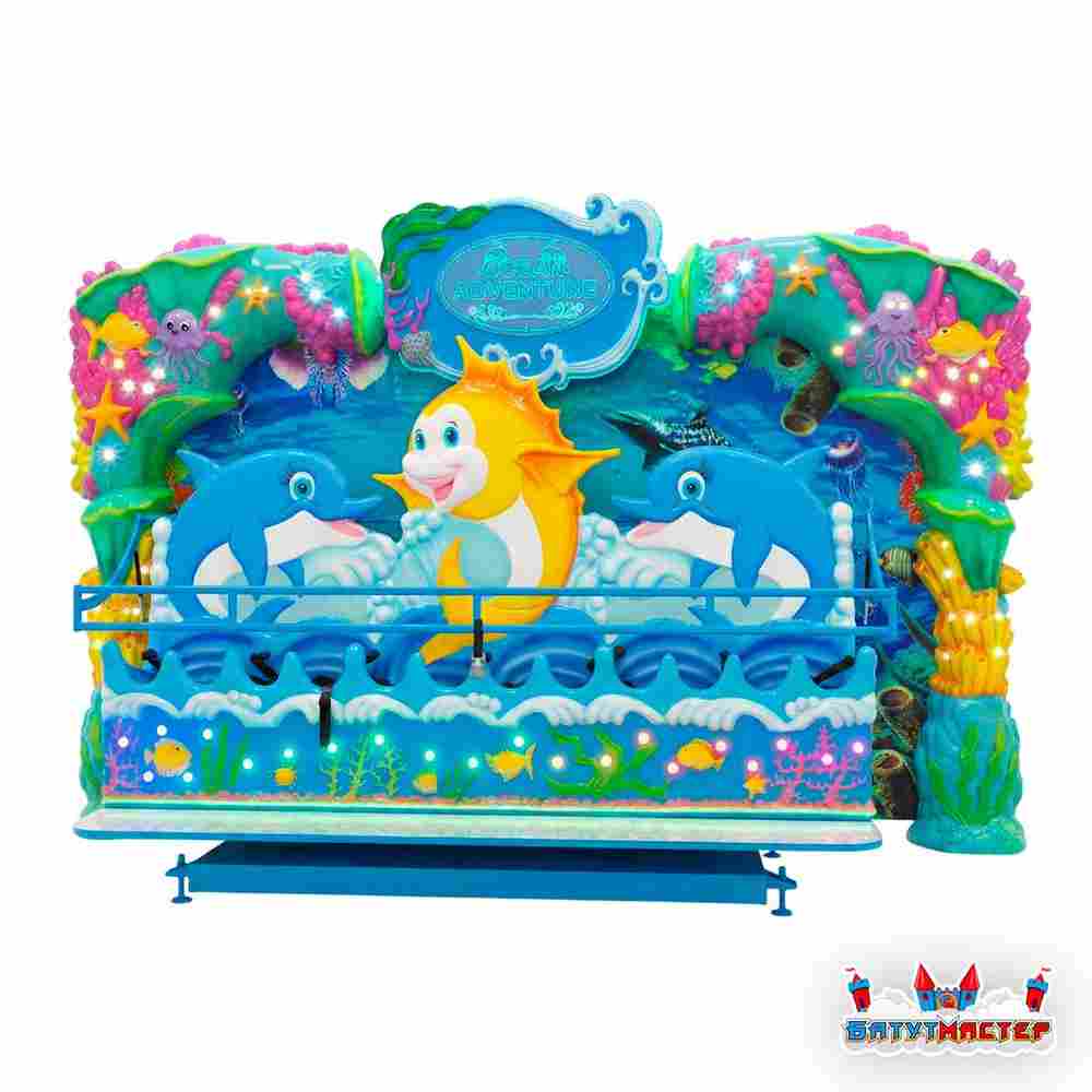 Аттракцион скамейка «Морские приключения», 10 мест,  4,85×1,65×3,1 м