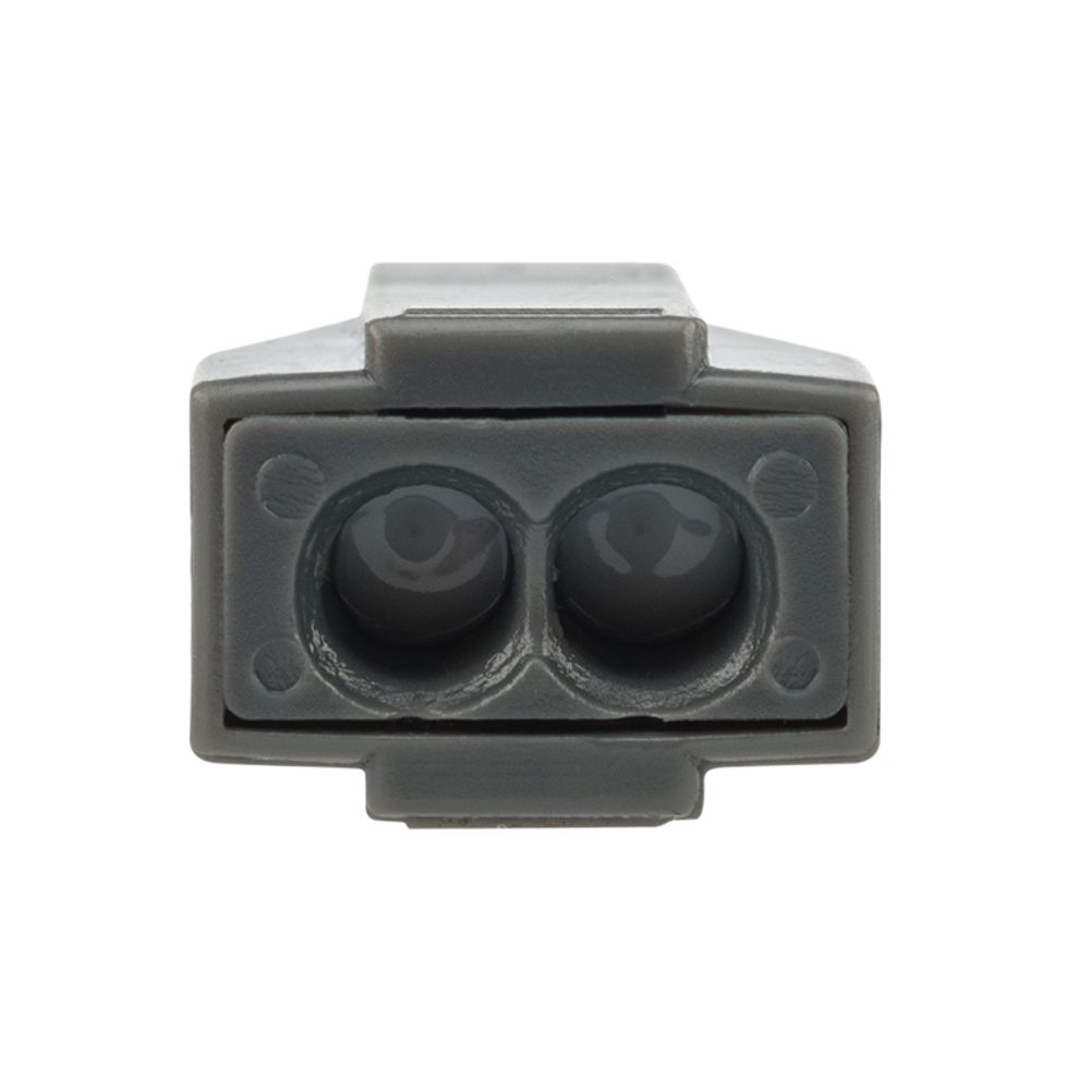 Экспресс-клемма с пастой СМК 773-302, 2-проводная до 2,5 мм², серая (100 шт/уп) REXANT