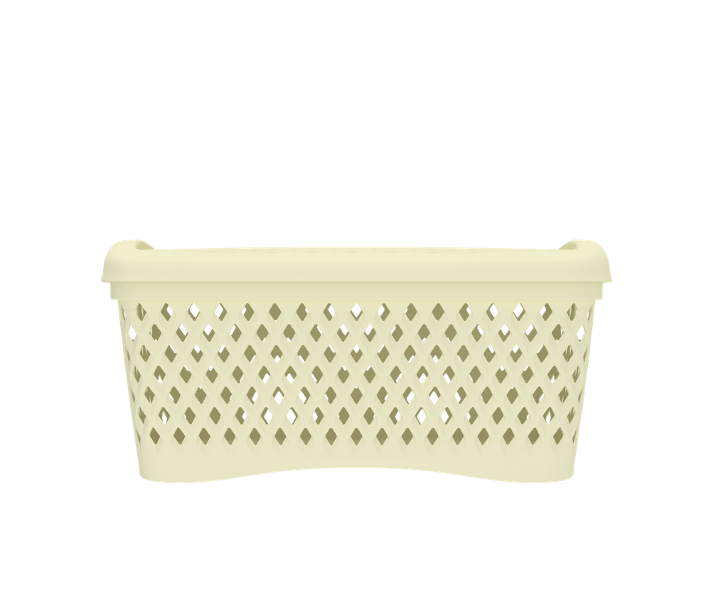 Корзина с крышкой Ромбики АльтПласт (255х190х120мм)