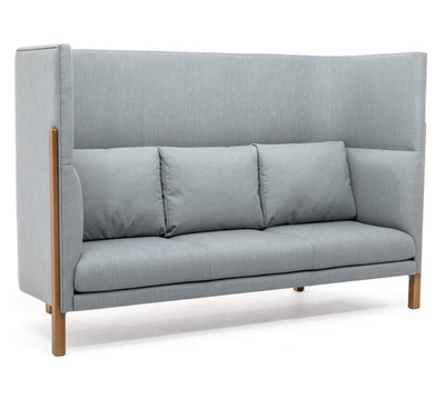 TORDINO Диван 3-местный высок СЕРО-ГОЛУБ/ОРЕХ