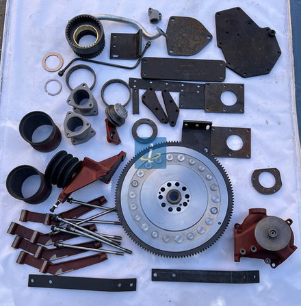 Монтажный комплект к двигателю ТМЗ 8481.10 для установки на бульдозер "Komatsu" D-355A неполный