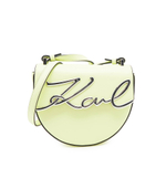 кожаная сумка-мессенджер k/signature sm Karl Lagerfeld - лимонный(230W3087)