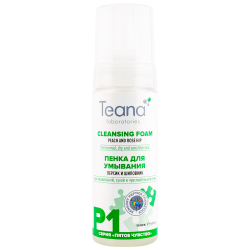 TEANA P1 Пенка для умывания с экстрактом персика ДНК лосося для нормальной сухой и чувствительной кожи, 150 мл