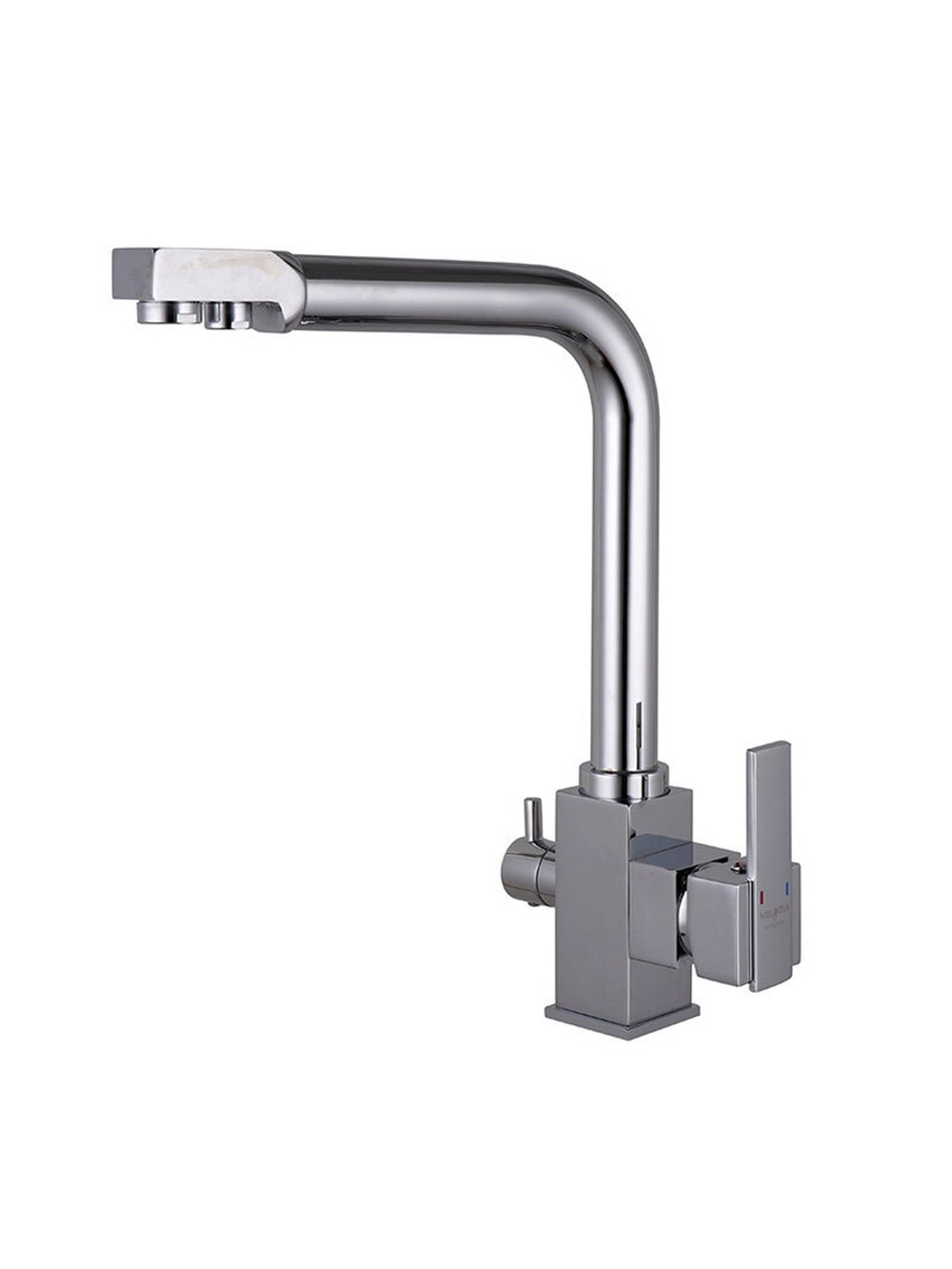 Смеситель для кухни Melodia della vita Perfetto латунь, с подкл.фильтра, картридж д.35мм хром, подводка 50см MDV30201