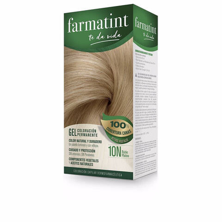 Farmatint Permanent Coloring Gel No. 10 N Перманентная краска для волос на растительной основе и маслах без аммиака, оттенок платиновый блонд