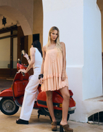 БОХЕМНОЕ МИНИ-ПЛАТЬЕ - BERSHKA