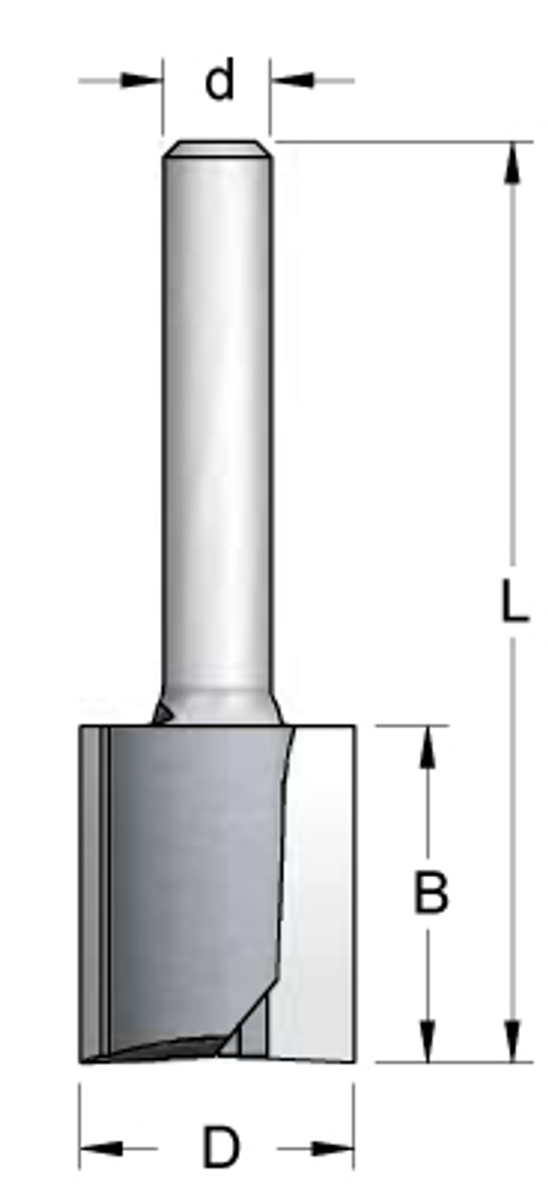 Фреза пазовая длинная  D18 B25 Z2 хвостовик 8 P241805XK