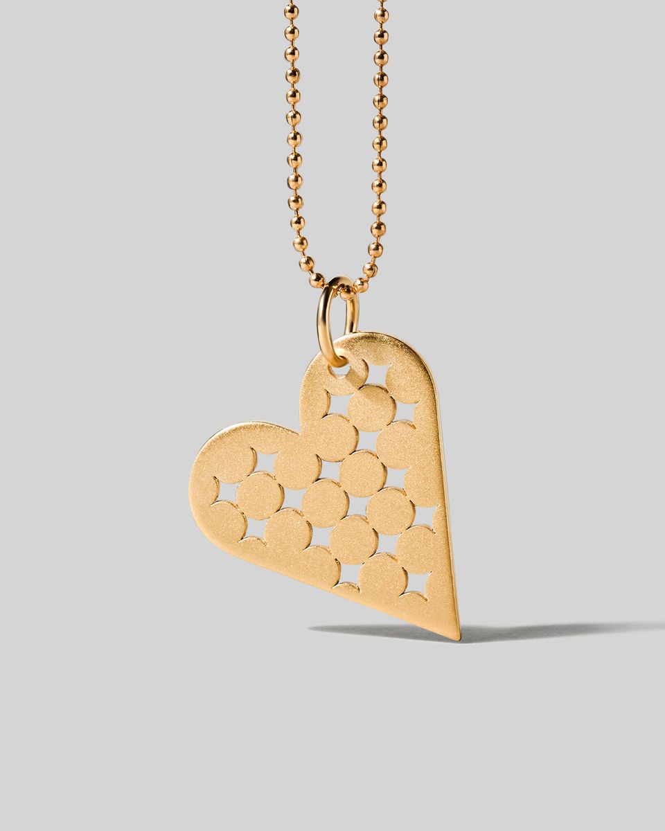 Цепочка Pitted Heart Golden