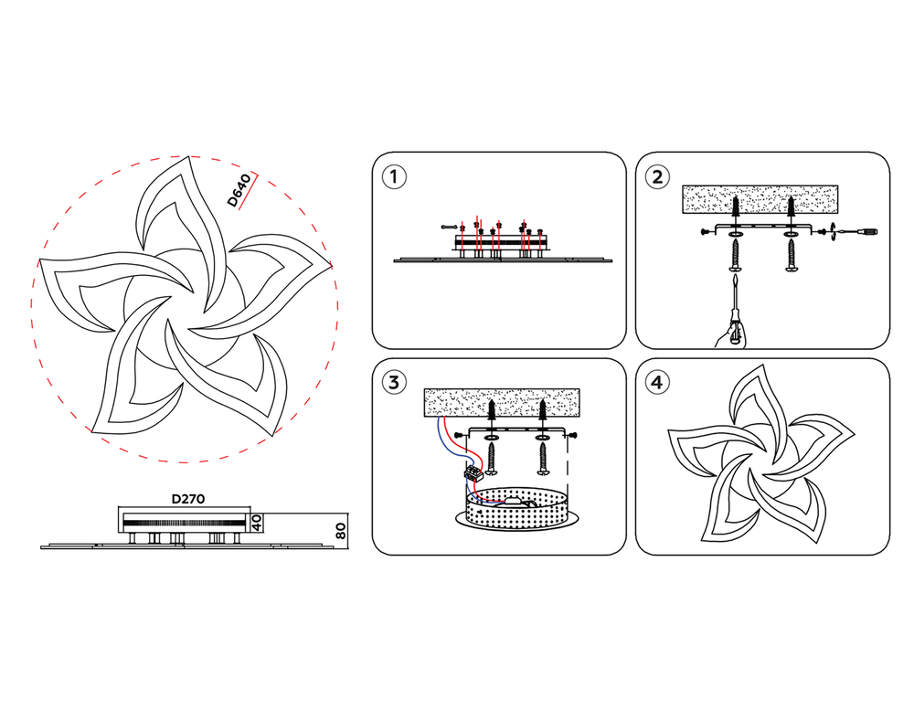 Ambrella Потолочный светодиодный светильник с пультом Original FA4472