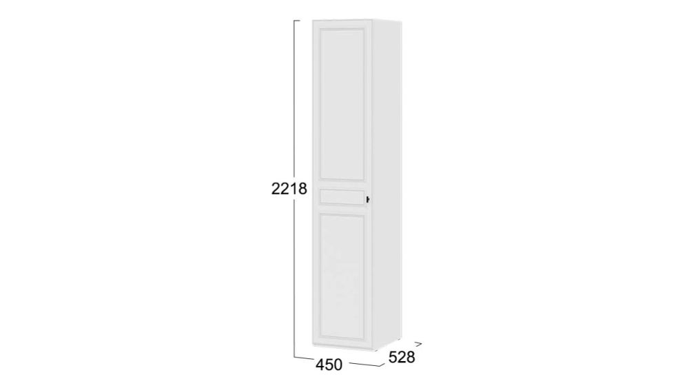 Шкаф Пандора 1-дверный для белья (левый)