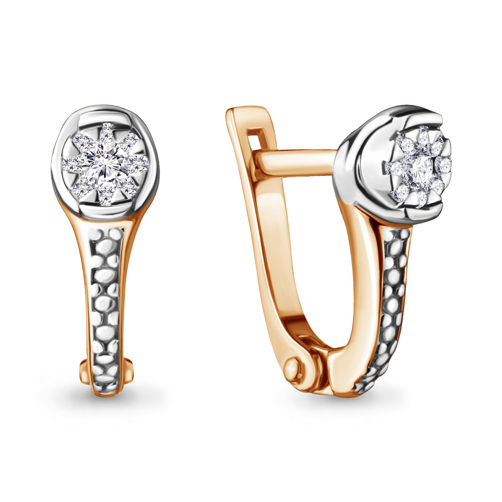 941817к Серьги из Золота с бриллиантами из коллекции "Elegance"