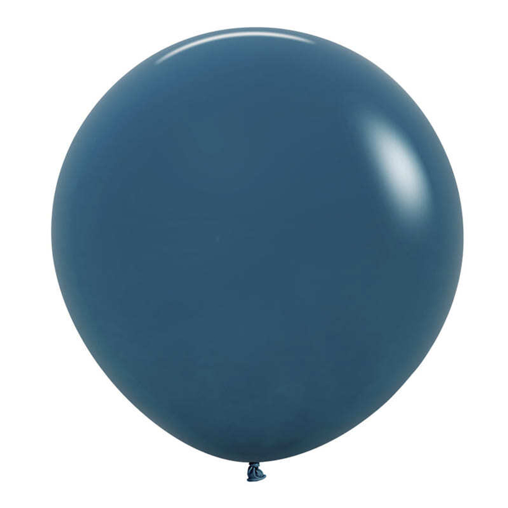 S 24"/60 см Глубокий синий, Пастель / Deep teal, латексный шар