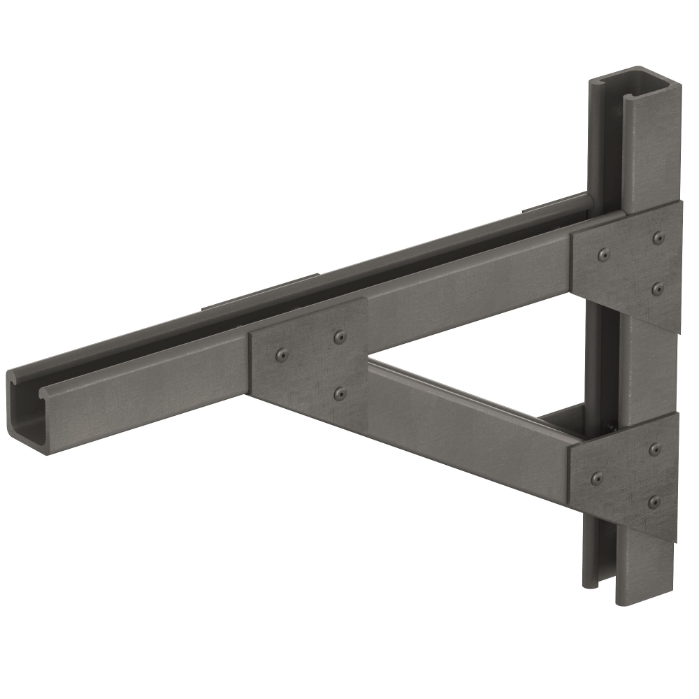 Консоль с опорой для   больших нагрузок осн. 700, стеклопластик