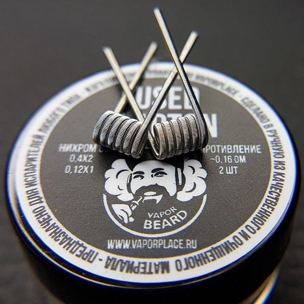 Купить Fused Clapton Vapor Beard (NiCr 0,4х2 NiCr 0,12) 3мм 0,16 Ом