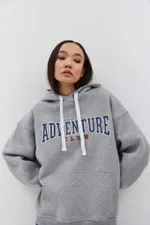 Худи Miracle Apparel Adventure University Серый меланж