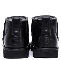 UGG Mens Classic Ultra Mini Leather Black