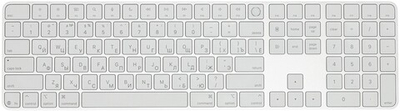 Клавиатура Apple Magic Keyboard Touch ID Numeric Keypad USB-C, белый, чёрный