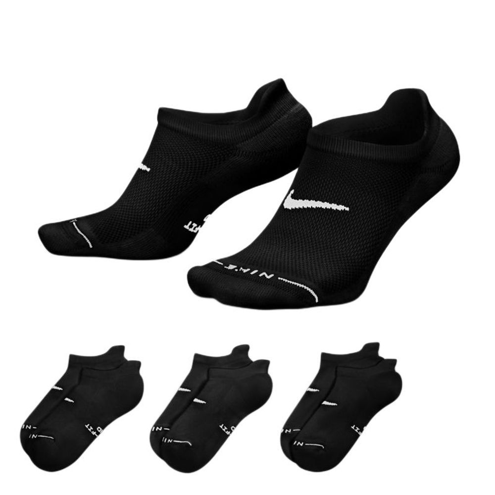 Теннисные носки Nike Everyday Elevated No-Show 3P - black