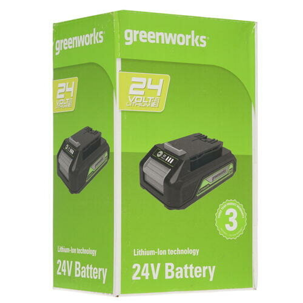 Аккумулятор GREENWORKS G24B2 24V,2 А.ч,LED индикатор,Li-ion (2926707)