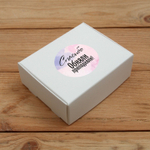 Наклейка стикер глянцевая круглая 40 мм 150 шт "Спасибо Обняли Приподняли"