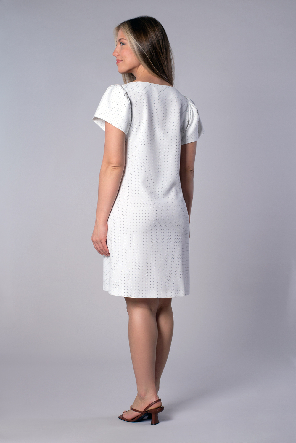 Платье женское 2572ЛПБ, горох #259Ги052572ЛП
