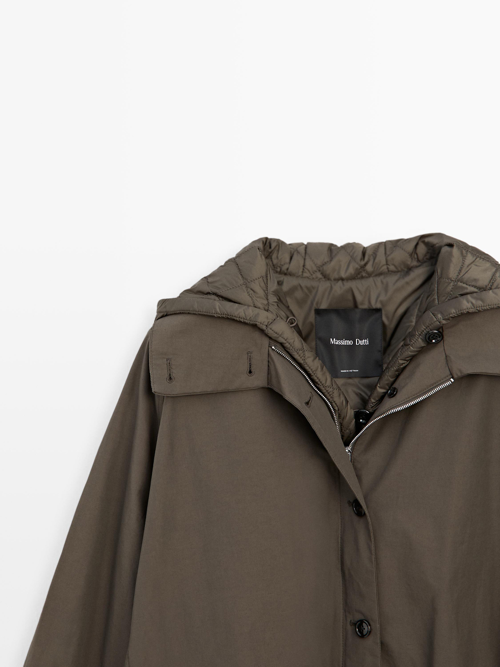 Massimo Dutti Парка объемного кроя, коричневый