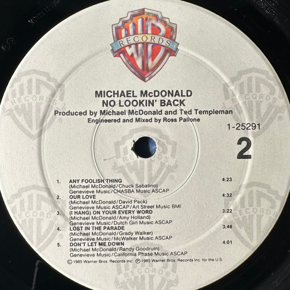 Michael McDonald ‎– No Lookin' Back (США 1985г.)