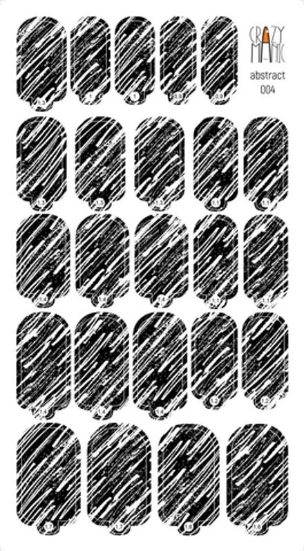 Crazy Manic Плёнки для ногтей для маникюра abstract 004